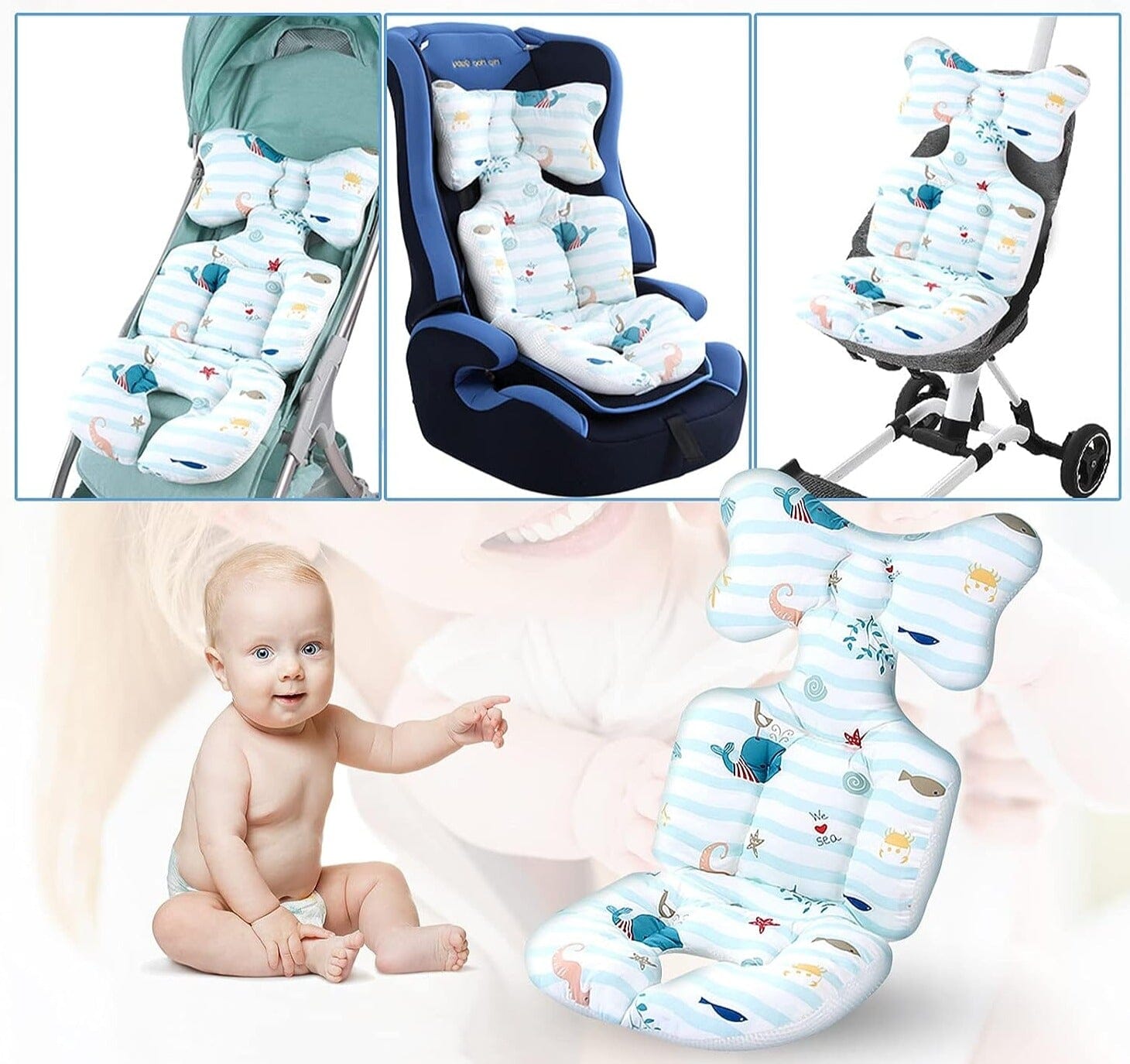 ComfyBabe™ - Coussin siège et poussette Auto - Univers bb